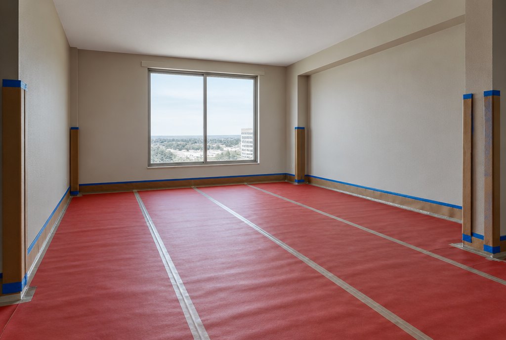 Room stripped and protected
